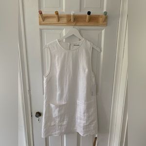 Reformation White Linen Mini Dress